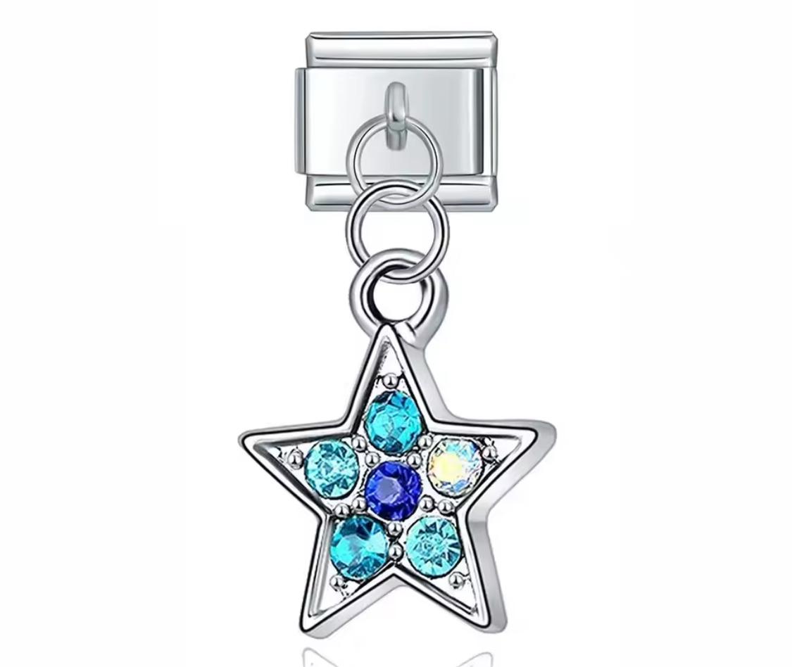 Blue Gems Star Pendant