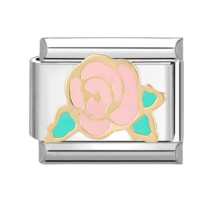 Pink Rose on Silver