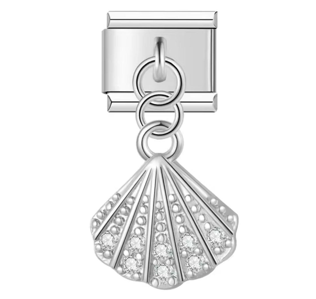 Glittered Shell Pendant