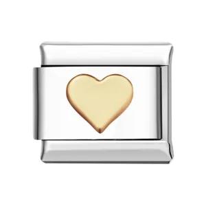 Golden Heart on Silver