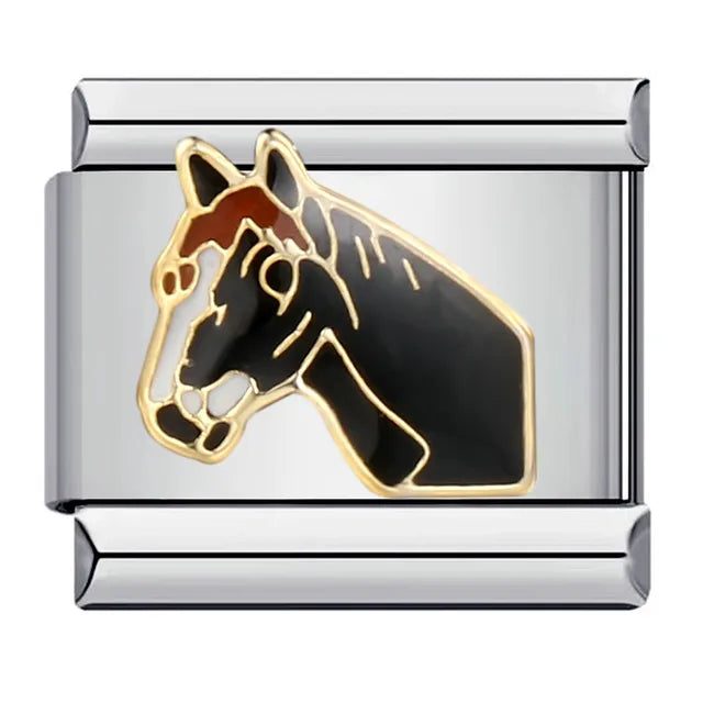 black horse head