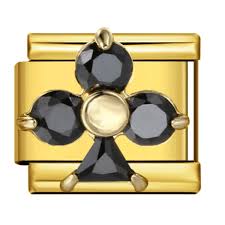 BLACK FLOWER ON GOLD