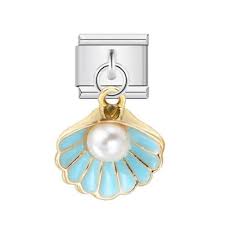 Blue shell pendant