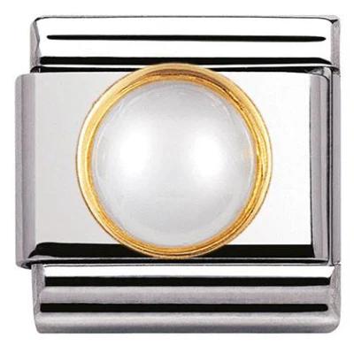 White Pearl on Silver
