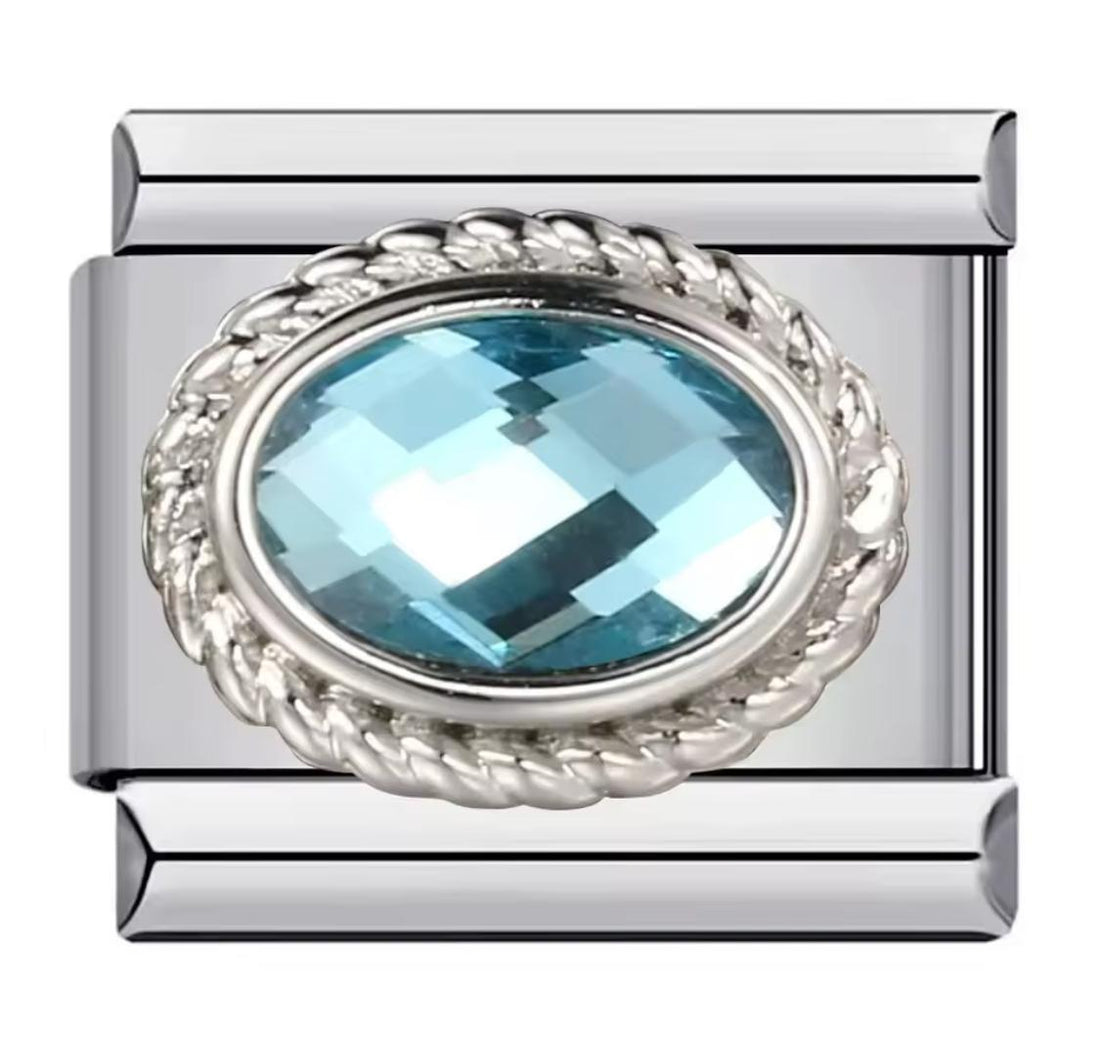 Cyan Blue Rhinestone
