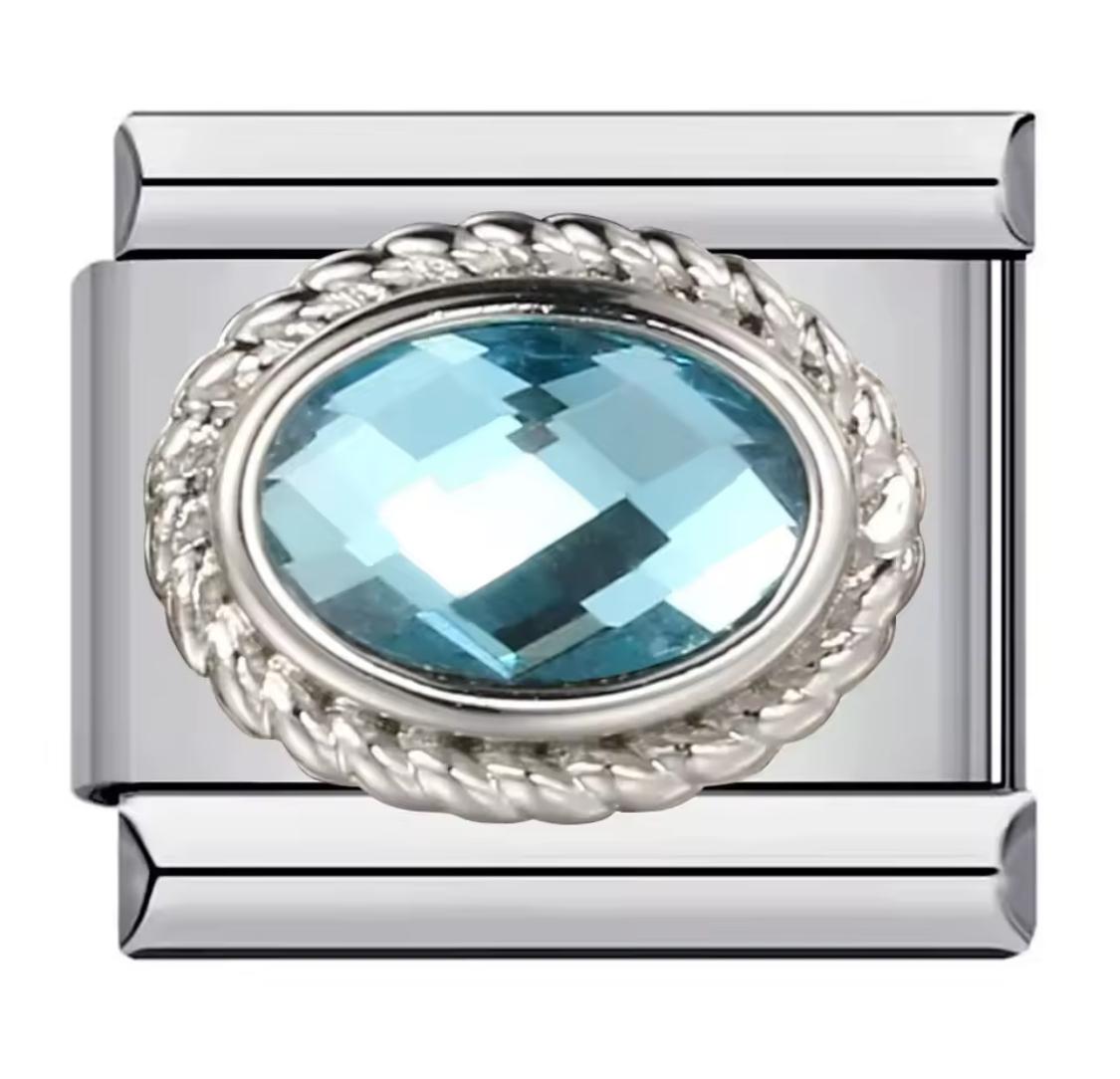 Cyan Blue Rhinestone