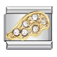 GOLDEN WING WITH DIAMONDS
